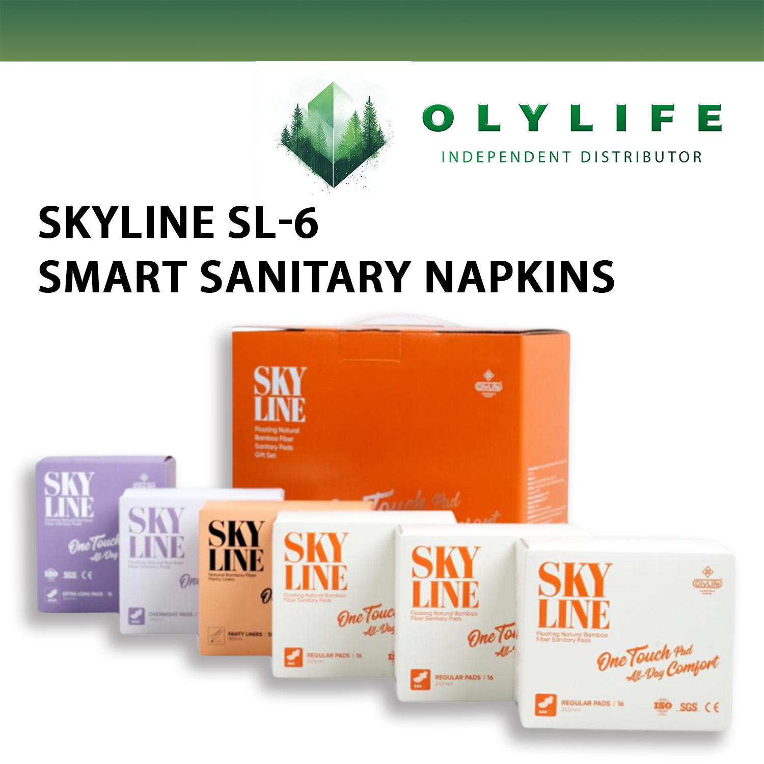 OlyLife SkyLine SL-6, Smart Cloud-Sense sanitary napkins with a built-in composite chip